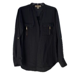 Michael Kors - Women's - Black Blouse - Top - Shirt - Size: Medium